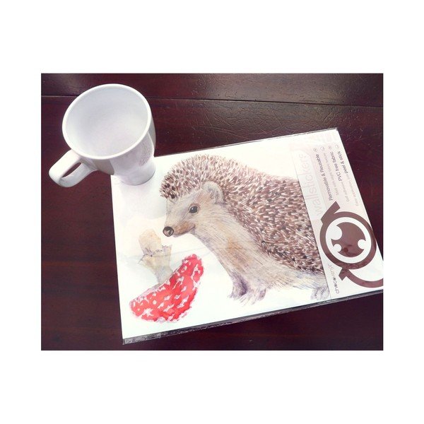 Naklejka wielokrotnego użytku Hedgehog, 30x21 cm-image-1