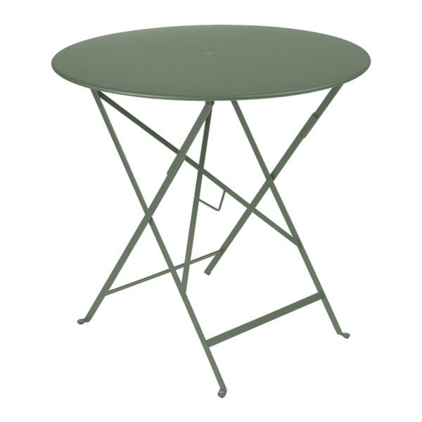 Szarozielony stolik ogrodowy Fermob Bistro, Ø 77 cm