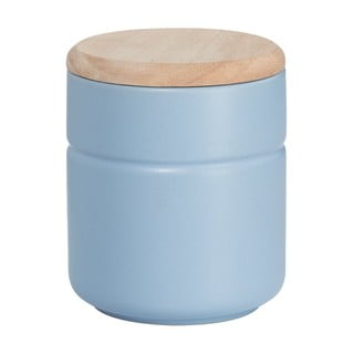 Niebieski porcelanowy pojemnik z drewnianym wieczkiem Maxwell & Williams Tint, 600 ml