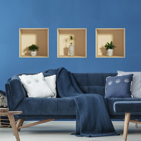 Zestaw 3 naklejek 3D Ambiance Palms-image-3