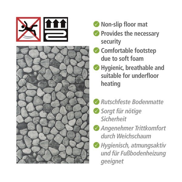 Szary plastikowy dywanik łazienkowy 50x80 cm Sassi – Wenko-image-4