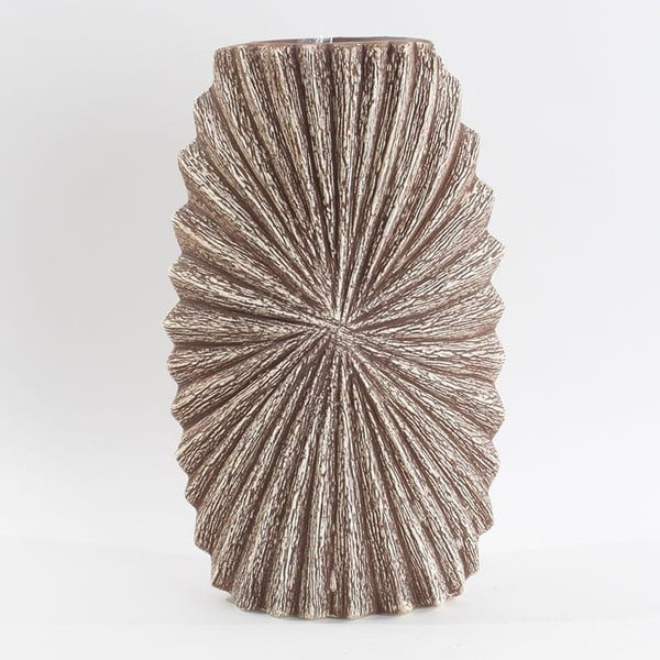 Ceramiczny wazon, beżowy/brązowy, 30 cm