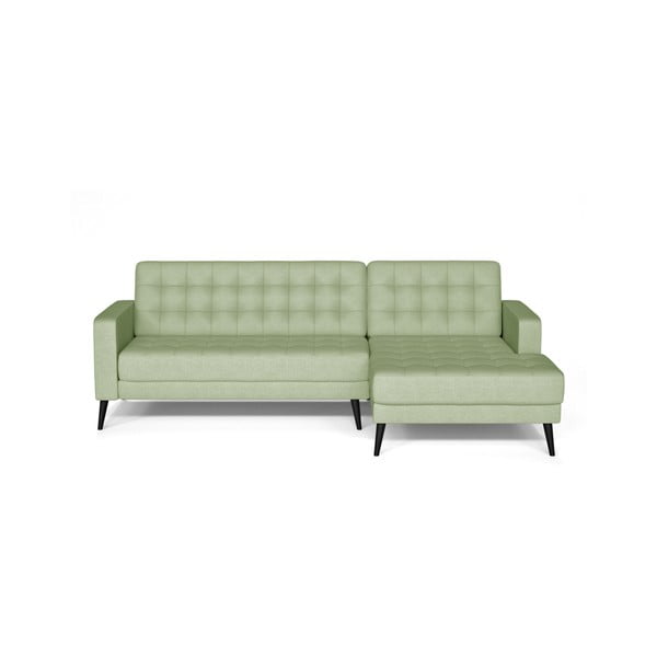 Jasnozielona sofa Prêt à Meubler Classics Boston, prawostronna