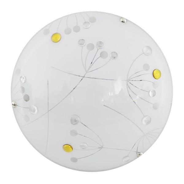 Biała lampa sufitowa LED ze szklanym kloszem ø 30 cm Floral – Candellux Lighting