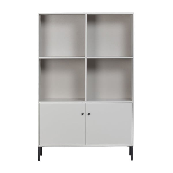 Jasnoszary regał z litego drewna sosnowego 107x160 cm Xam – WOOOD