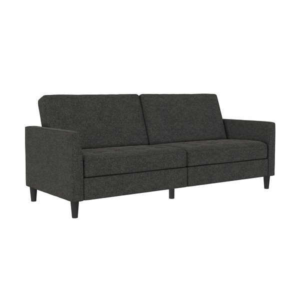 Ciemnoszara aksamitna sofa 207 cm Presley – Støraa-image-2