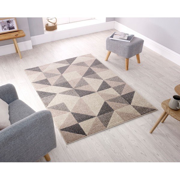 Szaro-beżowy dywan Flair Rugs Urban Triangle, 200x275 cm-image-4