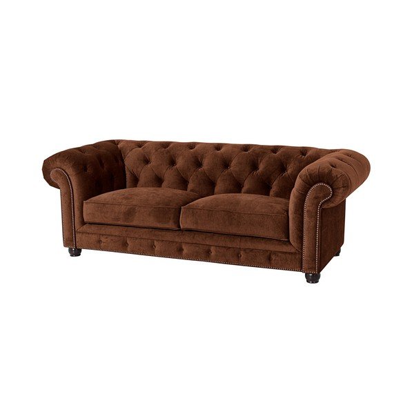 Brązowa sofa Max Winzer Orleans Velvet, 216 cm-image-1