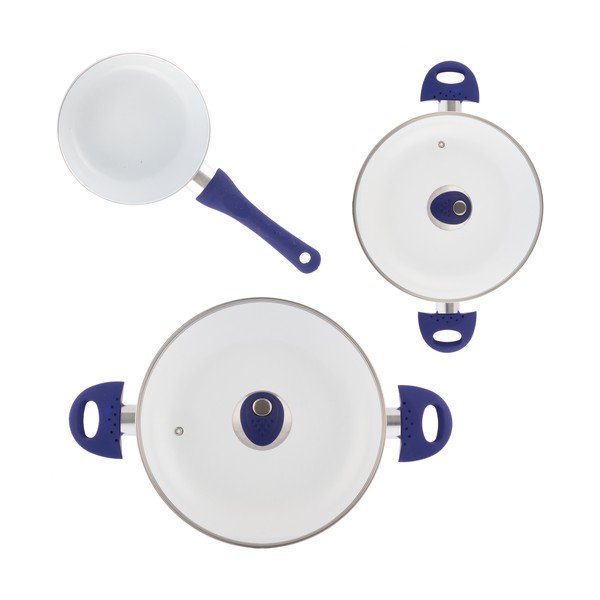 Niebieski komplet garnka, rondla i patelni InnovaGoods Chef-image-3