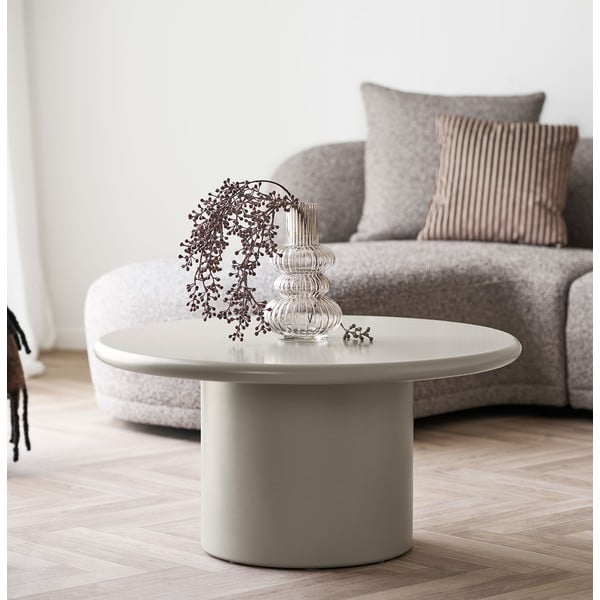 Kremowy okrągły stolik ø 80 cm Nagano – House Nordic-image-1