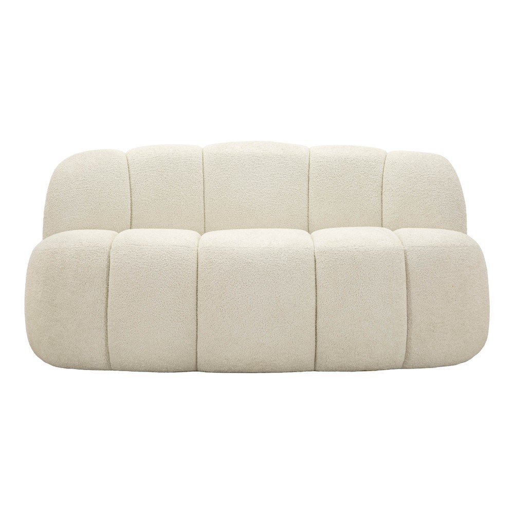 Biała sofa z materiału bouclé 145 cm Ball – Mauro Ferretti