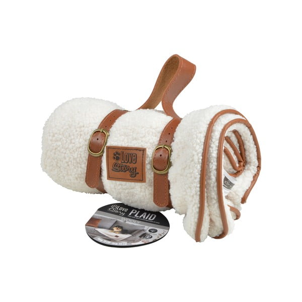 Kremowy koc dla psów 50x70 cm – Love Story-image-3