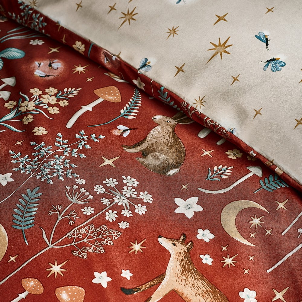Ceglasta pościel dwuosobowa 200x200 cm Enchanted Twilight Animals – Catherine Lansfield (zdjęcie 5)