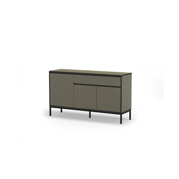 Ciemnozielona niska komoda 140x80 cm Lorenza – Marckeric-image-3