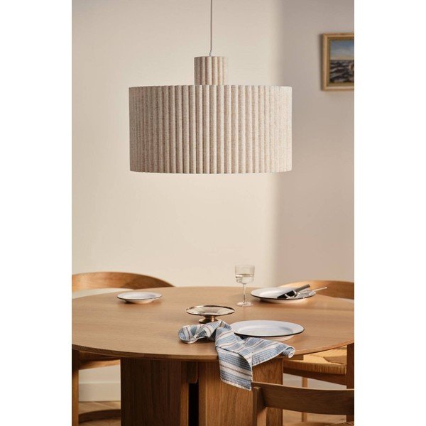 Beżowa lniana lampa wisząca ø 60 cm Alina – Jotex-image-2