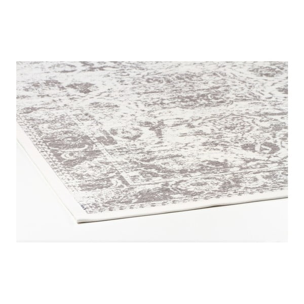 Biały dywan dwustronny we wzory Narma Palmse, 70x140 cm-image-2