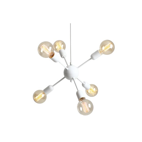 Biała lampa wisząca na 6 żarówek Custom Form Vanwerk Ball