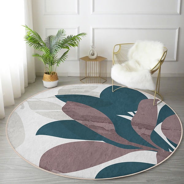 Okrągły dywan odpowiedni do prania i robotów sprzątających ø 100 cm Comfort – Mila Home-image-2