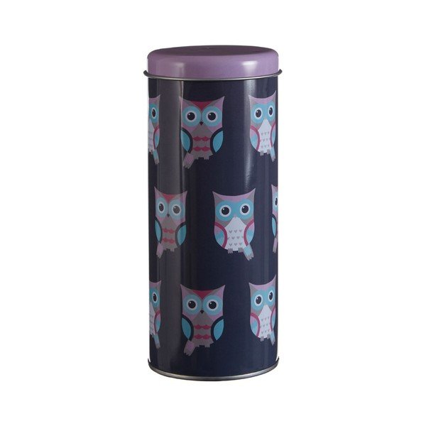 Podłużny pojemnik cynowy Premier Housewares Happy Owls, Ø 8x18 cm-image-2