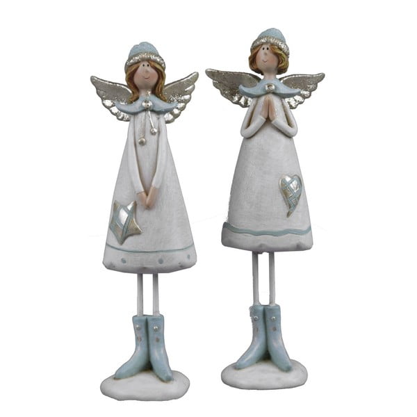 Zestaw 2 aniołków dekoracyjnych w czapkach Ego Dekor Winter