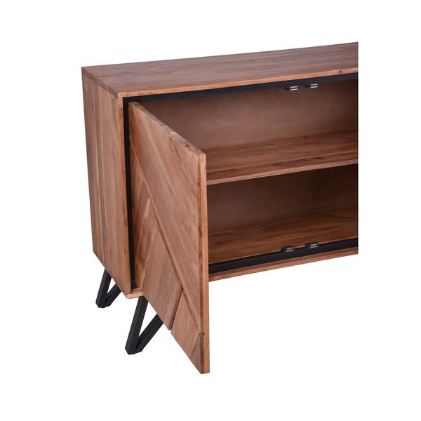 Komoda z litego drewna akacjowego 150x76x40 cm Ambala – Interia Home & Living-image-4