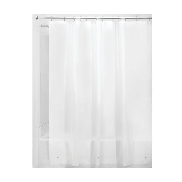 Biała zasłona prysznicowa iDesign PEVA Liner, 183x183 cm-image-1