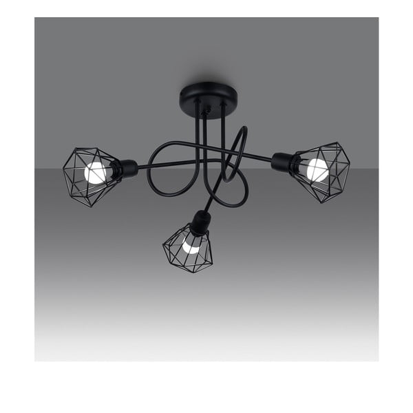 Czarna lampa sufitowa ø 10 cm Varpu – Sollux-image-2