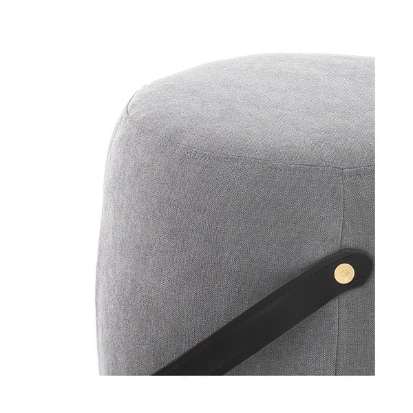 Szary tapicerowany puf Tomasucci Drum, ø 40 cm-image-1