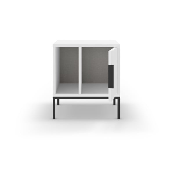 Biała szafka nocna z półką Lani – Marckeric-image-3