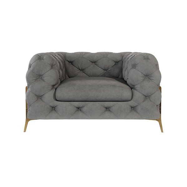 Szary aksamitny fotel Chelsea Bis – Ropez-image-2