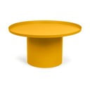 Musztardowy metalowy okrągły stolik ø 72 cm Fleksa – Kave Home