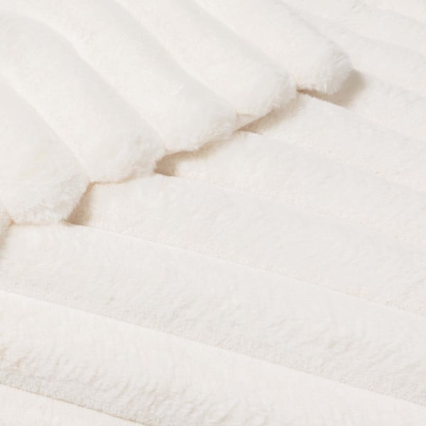 Kremowy koc z mikropluszu 180x220 cm Boudoir – douceur d'intérieur-image-3