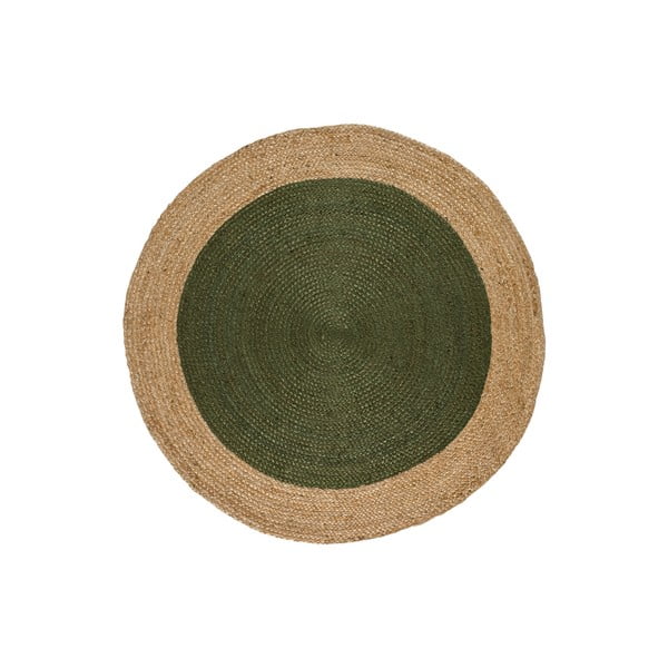 Zielono-naturalny okrągły dywan ø 90 cm Mahon – Universal