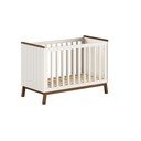 Beżowe łóżeczko z litego drewna sosnowego z regulowaną wysokością 60x120 cm Sezane – Vipack