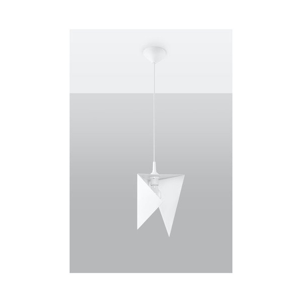 Biała lampa wisząca Sollux Trigono-image-2