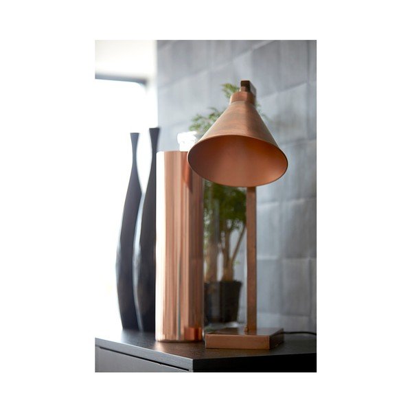 Miedziana lampa stołowa Canett Solrød-image-3