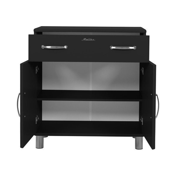 Czarna wysoka komoda 86x92 cm Malibu – Tenzo-image-4