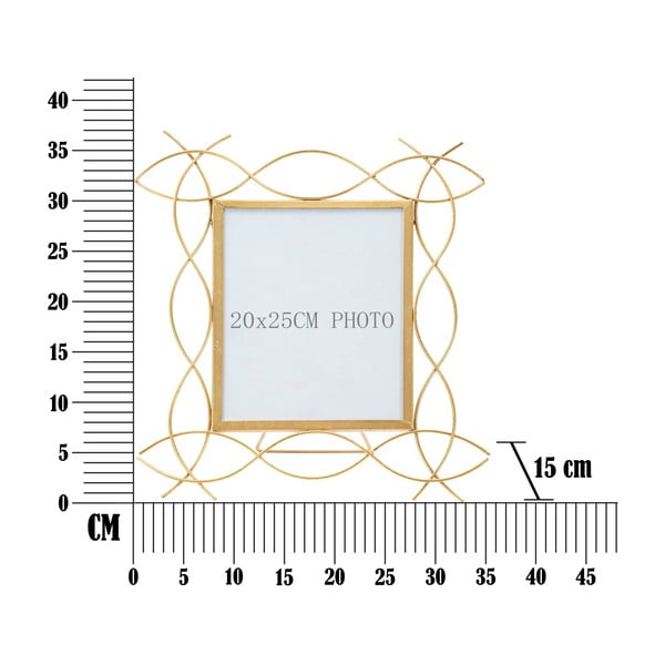 Metalowy stojąca ramka na zdjęcia Mauro Ferretti Glam X, 35,5x37 cm-image-3