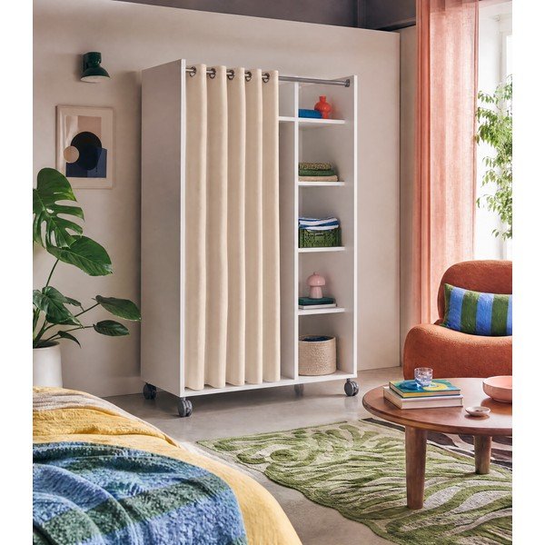 Biało-beżowa szafa 100x160 cm Kit – Tvilum-image-1