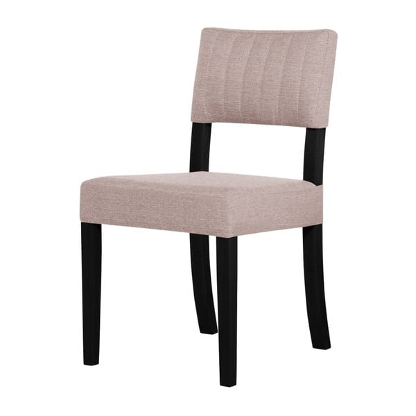 Jasnoróżowe krzesło z czarnymi nogami Ted Lapidus Maison Néroli