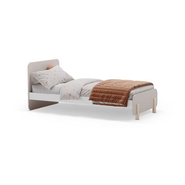 Kremowe łóżko dziecięce z litego drewna sosnowego 90x190 cm Nora – Marckeric-image-3