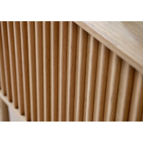 Niska komoda w dekorze dębu 160x73 cm Carno – Unique Furniture-image-1