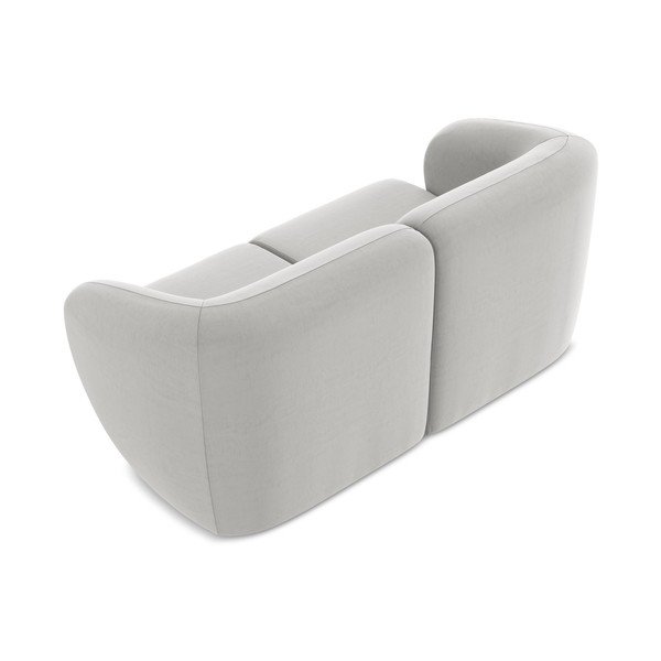 Jasnoszara aksamitna sofa 174 cm Lani – Makamii-image-3