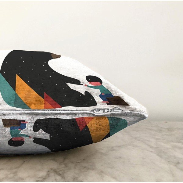 Poszewka na poduszkę z domieszką bawełny Minimalist Cushion Covers Bear, 55x55 cm-image-1