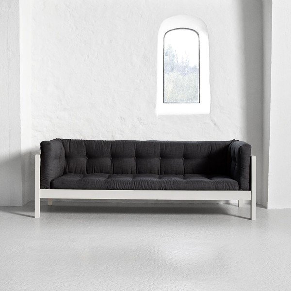 Sofa 3-osobowa Karup Fusion White/Linoso Dark Gray-image-1