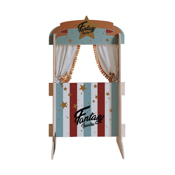 Drewniany dziecięcy teatrzyk kukiełkowy Dekornik Classic Retro