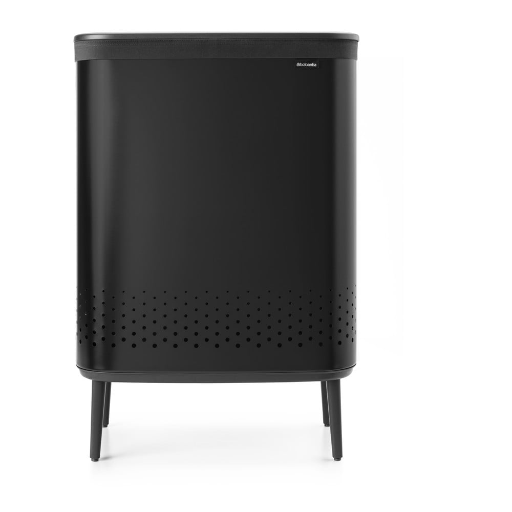 Metalowy kosz na pranie w kolorze matowej czerni 90 l Bo Hi – Brabantia (zdjęcie 5)