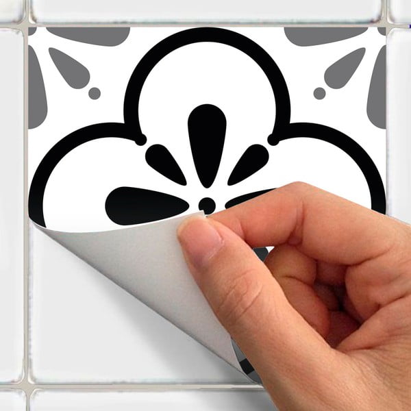 Zestaw 9 naklejek ściennych Ambiance Cement Tiles Alexia, 10x10 cm-image-3