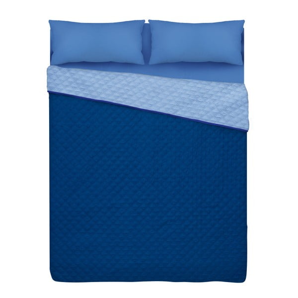 Niebieska narzuta na łóżko/kołdra Unimasa Bouti, 250x260 cm