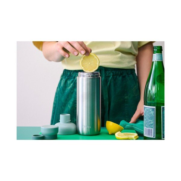 Butelka ze stali nierdzewnej w kolorze srebra/szałwiowa 500 ml Vita – Mepal-image-3